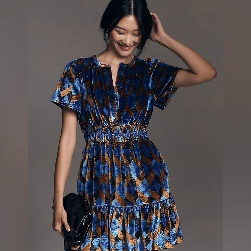 MAEVE The Somerset Mini Dress: Velvet Edition